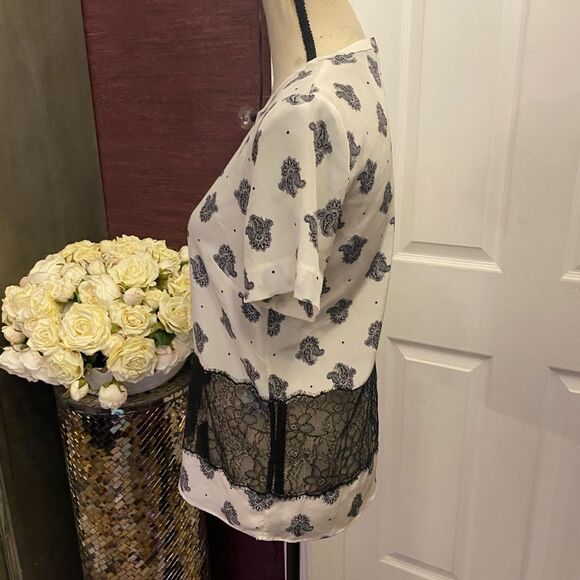 Sandro Paris 100% silk top, S - Picture 6 of 9